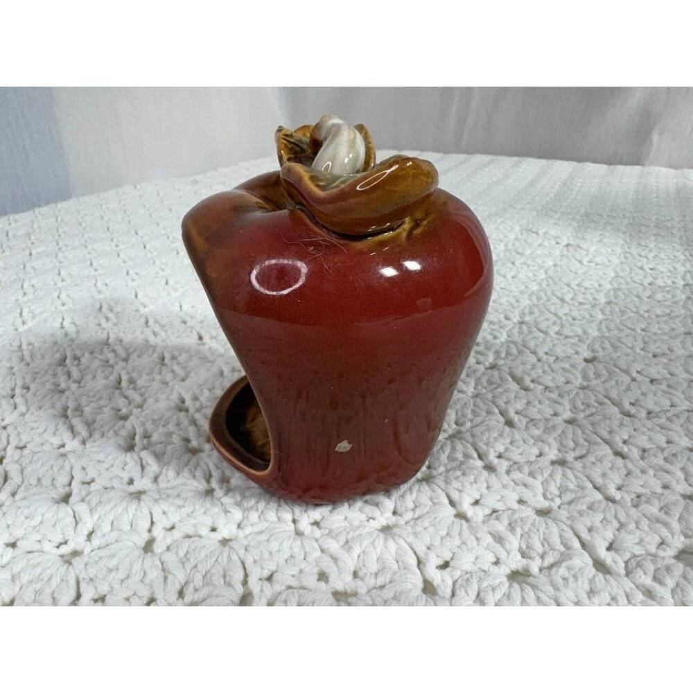 Vintage Ceramic Apple Kitchen Scrubbie Sponge or Soap Holder Scrubby glazed